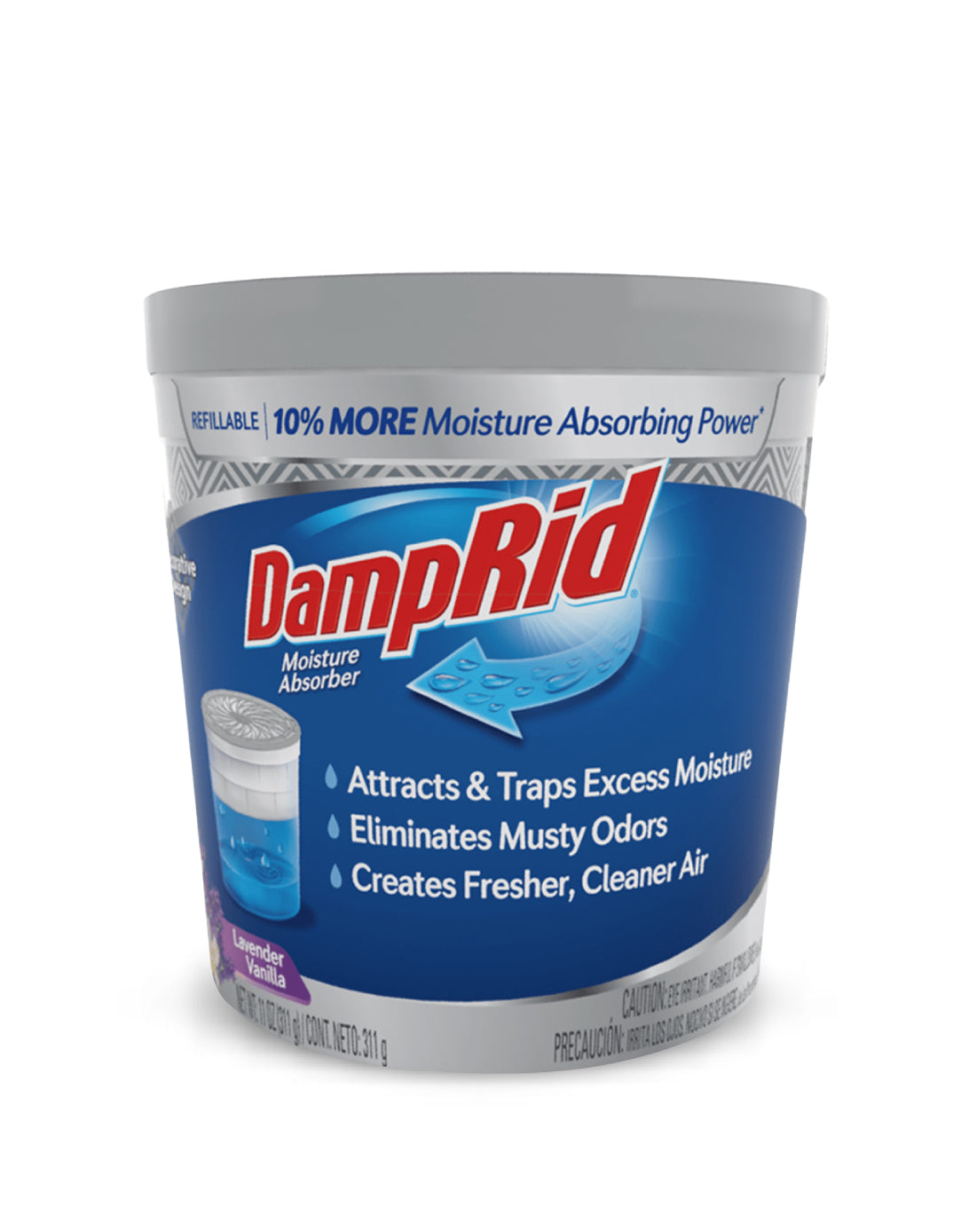 DampRid Absorbente Humedad Rellenable Aroma Lavanda Vainilla 311 gr - Puntolimpieza